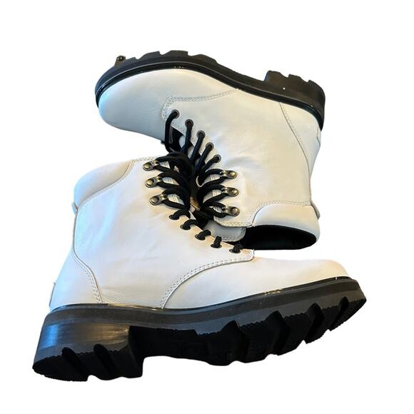 Sorel Lennox Lace STKD Waterproof Leather Boot Winter City NEW Size 9.5 White - Picture 9 of 12